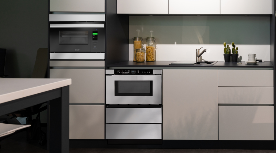 sharp kitchen appliances installed